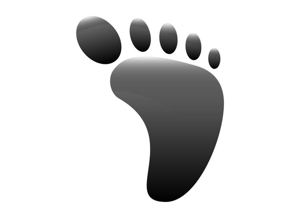 láb nyomtatási logo tervezés - Vektor, kép