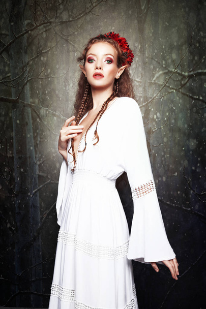 Portrait of beautiful  elf girl  - Valokuva, kuva