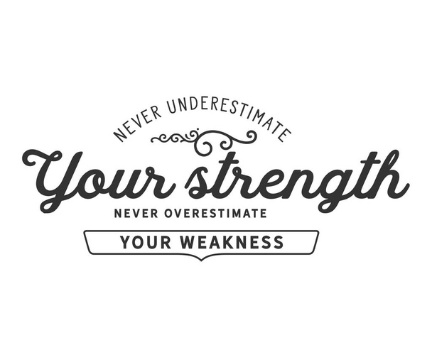 ne jamais sous-estimer votre force ne jamais surestimer votre faiblesse
 - Vecteur, image