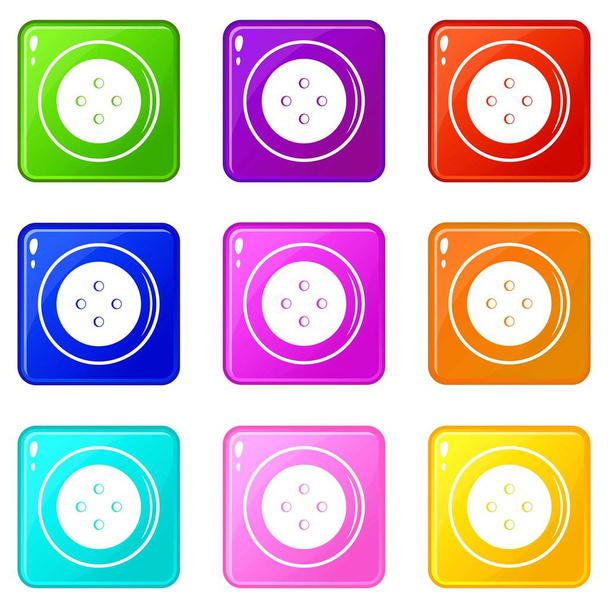Button for clothing set 9 - Vector, afbeelding
