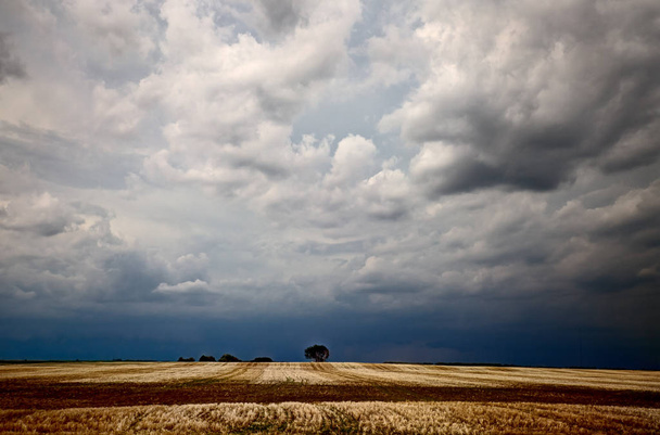 Prérijní bouřkové mraky Kanada Saskatchewan letní varování - Fotografie, Obrázek