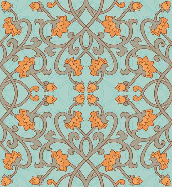 Motif floral vectoriel. Modèle coloré pour textile, châle, tapis
.  - Vecteur, image