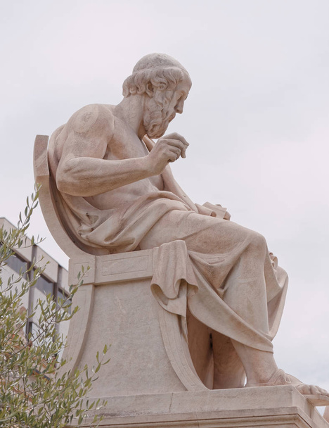 Atenas Grecia, Platón la antigua estatua filosofal
 - Foto, Imagen