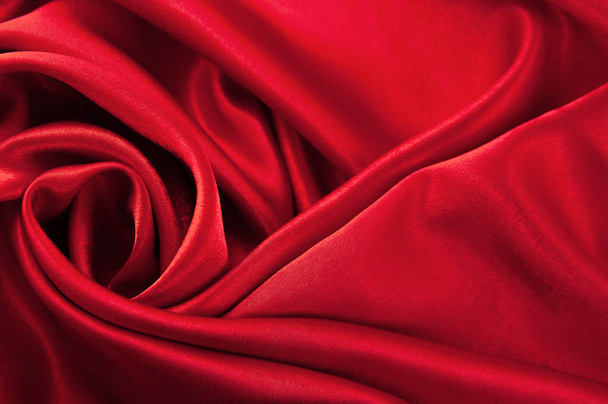 Абстрактний шовковий розкішний фон, шматок тканини, текстура глибокої червоної тканини
 - Фото, зображення
