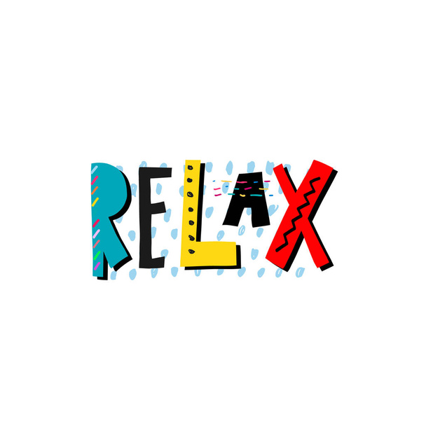 Relax shirt quote lettering - Vector, Image