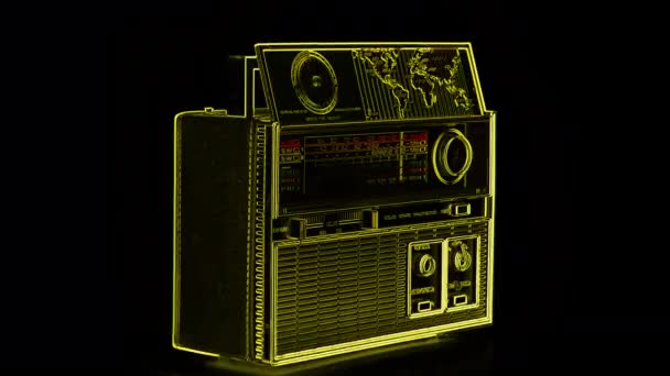 vintage hifi ghettoblaster radio girando alrededor
 - Imágenes, Vídeo