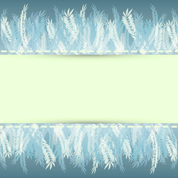 Листья папоротника листья шаблон рамки, вектор запаса
 - Вектор,изображение