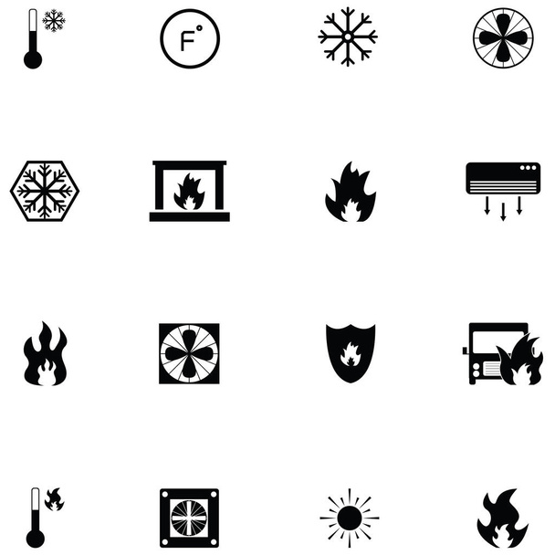 el conjunto de iconos de calor
 - Vector, Imagen
