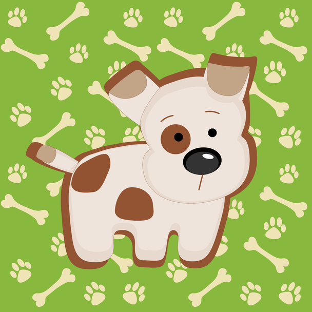 Cute vector puppy illustration - Vector, Image