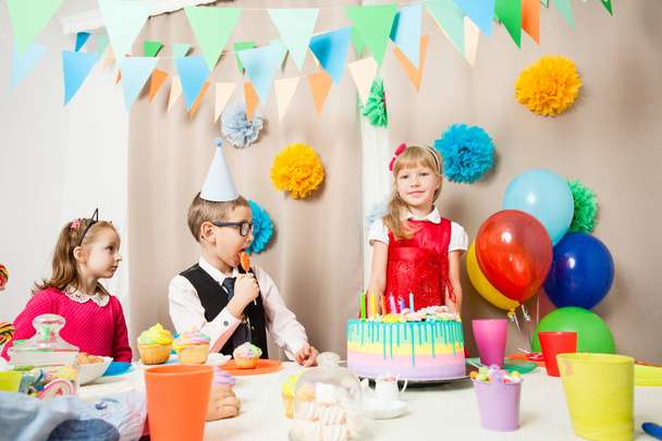 funny party in girls burthday - Photo, Image