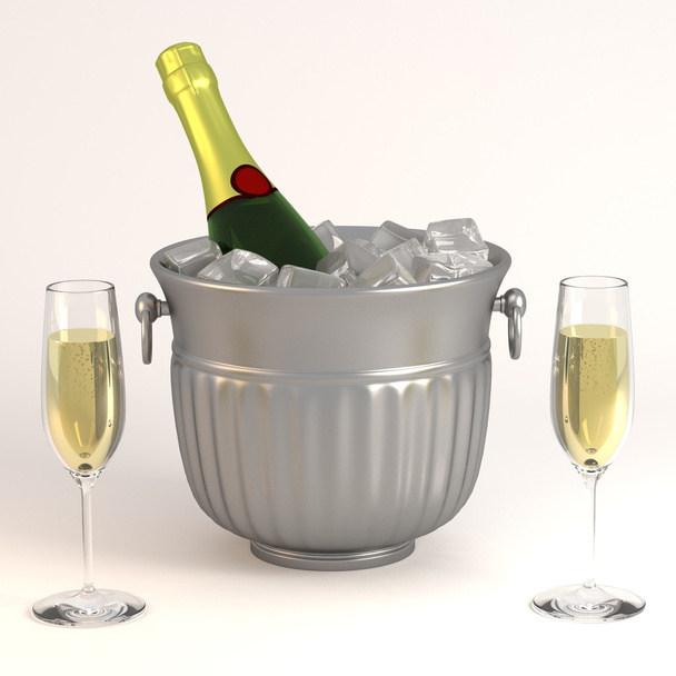 šampaňské sada - Fotografie, Obrázek