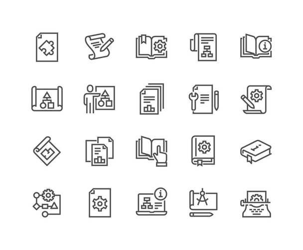 Linka technické dokumentace ikony - Vektor, obrázek