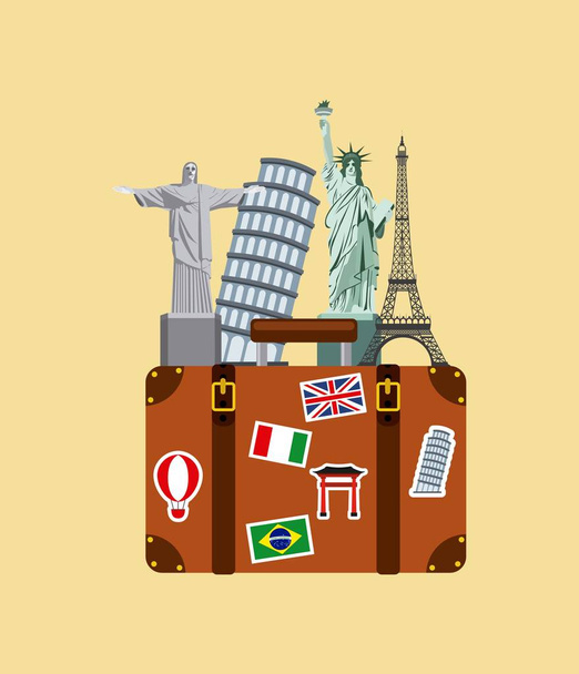 Užijte si dovolenou cestovní izolované ikonu - Vektor, obrázek