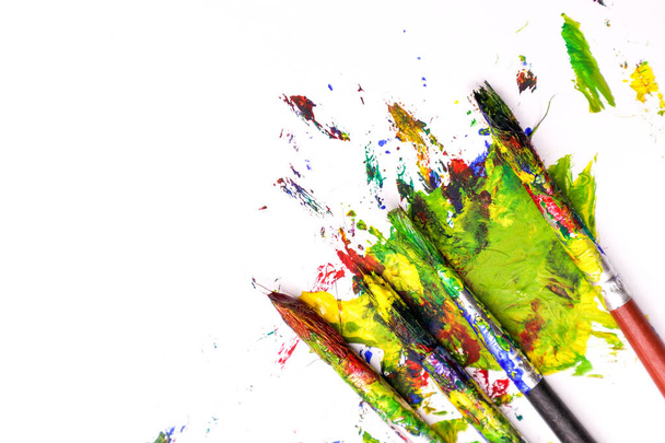 Colorful Paint Brushes with the Colors - Foto, immagini
