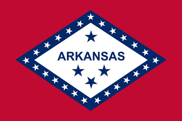 Bandera vectorial del estado de Arkansas, Estados Unidos de América
. - Vector, imagen