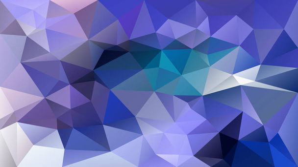 ベクトル抽象的な不規則な多角形の背景 - 三角形の低ポリ パターン - 明るいネオン青シアン パープル バイオレット色  - ベクター画像