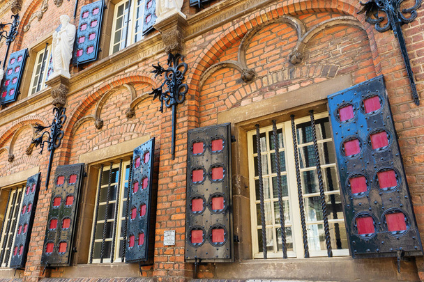 фасад історичні будівлі Латинської школи в місті Nijmegen, Нідерланди - Фото, зображення
