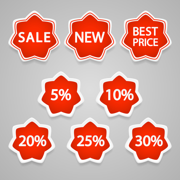 Set of vector sale stickers and labels. - Vector, Image
