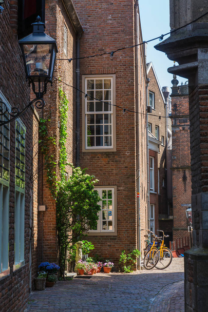 picture of an alley in the historical old town of Nijmegen, Netherlands - Photo, image