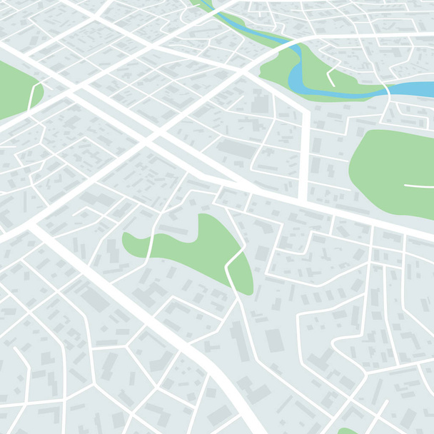 Абстрактная карта города. Схема городского микрорайона. План городского округа. Векторная иллюстрация
 - Вектор,изображение