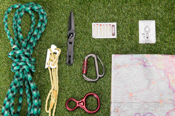 search kit for saving people lost in the forest and mountains - Foto, immagini