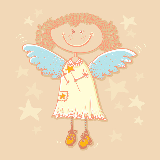 Vector background with angel. - Vector, Image