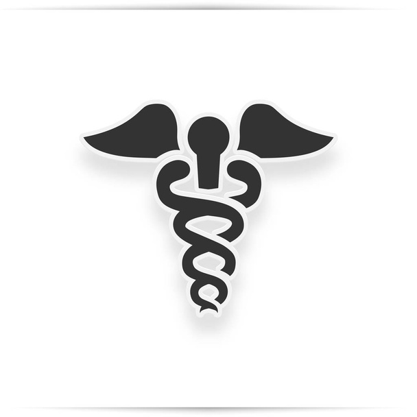 caduceus, Caduceus Logo-Symbol für konzeptionelle Illustrationen im medizinischen Gesundheitswesen - Foto, Bild