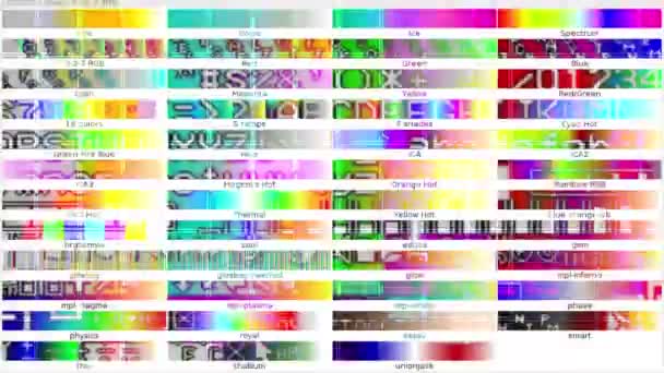  mix of different television and video glitches and static captured from old tvs - Video, Çekim