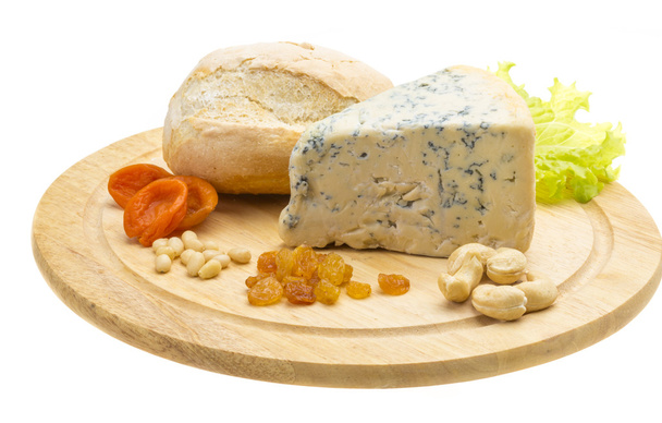 ブルー チーズのスライス - 写真・画像