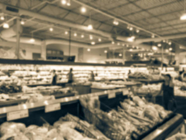 Abstrato desfocado ocupado cliente compras para legumes frescos em
  - Foto, Imagem