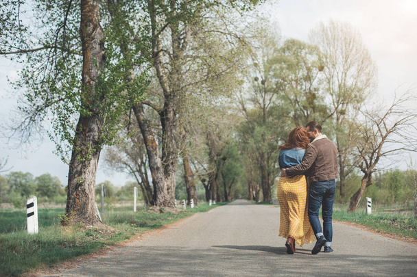 Mature man and woman having romantic date in the park  - Fotografie, Obrázek