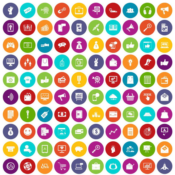 100 icônes marketing numérique en couleur
 - Vecteur, image