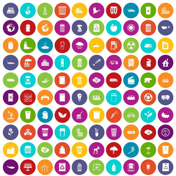 100 icone di ecologia impostare il colore
 - Vettoriali, immagini