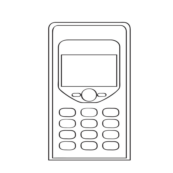Isolated old cellphone icon - Вектор, зображення