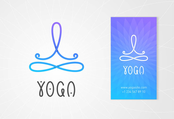 Yoga studio logo design template - Вектор,изображение