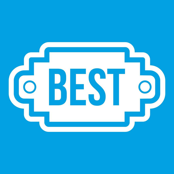 Best label icon white - Vector, Image