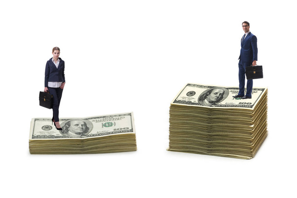 Notion d'inégalité de rémunération et d'écart de genre entre hommes et femmes - Photo, image