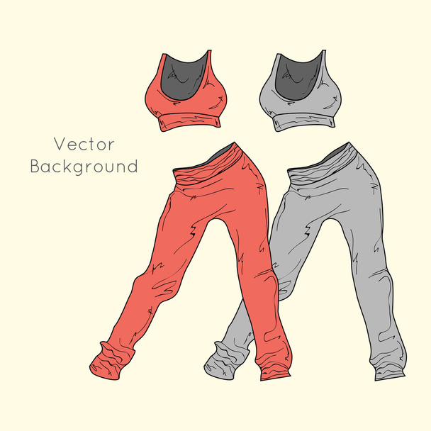 Women's sport clothing. Vector illustration. - Vector, Image