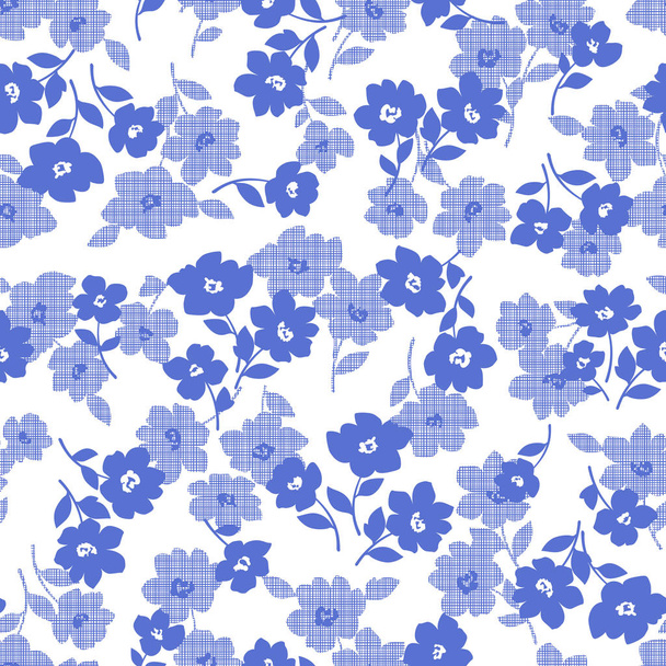 Flower illustration pattern,I designed a flower,I continue seamlessly, - Vector, afbeelding
