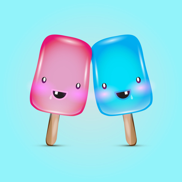Vector colorful popsicle ice-cream - Vector, Image