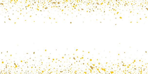 Golden glitter confetti on a white background Vector Image