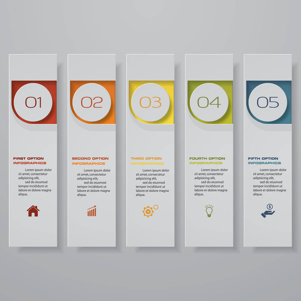 Design clean number banners template/graphic or website layout. Vector. - Διάνυσμα, εικόνα