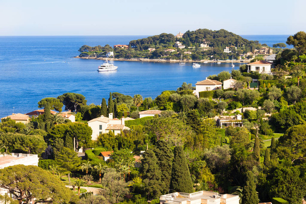 Kaptan Ferrat 'ın hava manzarası, Fransız Rivierası - Fotoğraf, Görsel