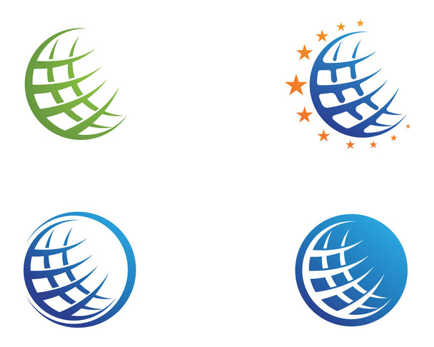Wire World Logo Plantilla vector ilustración - Vector, imagen