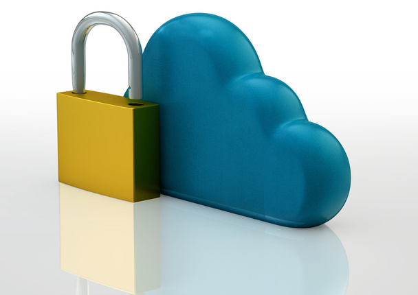Cloud Technology Concept de sécurité avec signe Cloud et cadenas
 - Photo, image