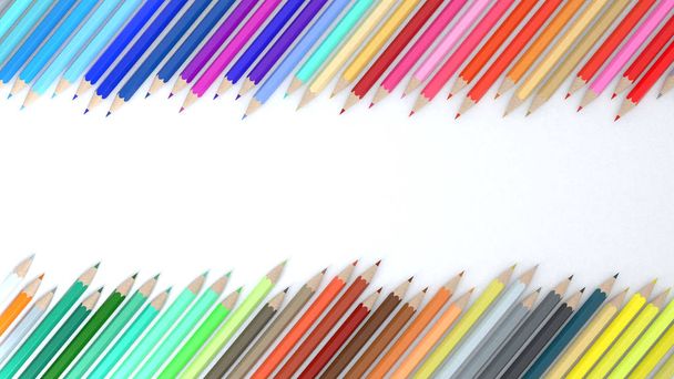 3D farbują ołówek na tle - Zdjęcie, obraz