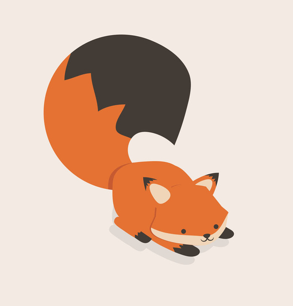  little fox cartoon vector - Vector, Imagen