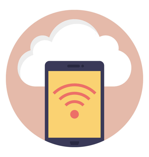 I segnali di un wifi attivo, cattura dal telefono Android
  - Vettoriali, immagini