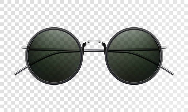 Sun glasses isolated on a transparent background Vector illustration 3D realistic eps10 - Vector, Image