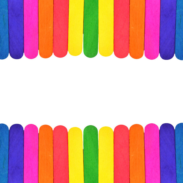 kleurrijke hout ijs stick - Foto, afbeelding